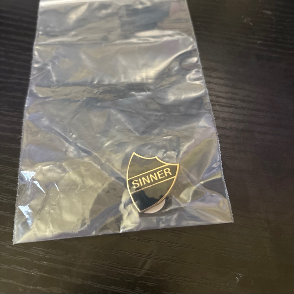 2014 Supreme Black and Gold Sinner Pin